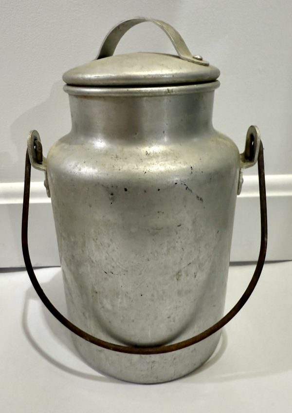 Vintage Aluminum Milk Can – Farmhouse Decor or Functional Storage